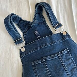 GAP Denim Overalls Women's Size L Blue Jean Jumpsuit Bib Pants Y2K Fashion Zip